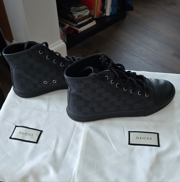 Gucci Shoes - Gucci Pre-owned Black High-Top Womens Cloth Cross Trainers
